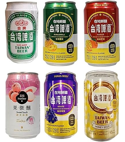 Amazon.co.jp: 台湾ビール ゴールド 缶 ビール 330ml (6本) : 食品